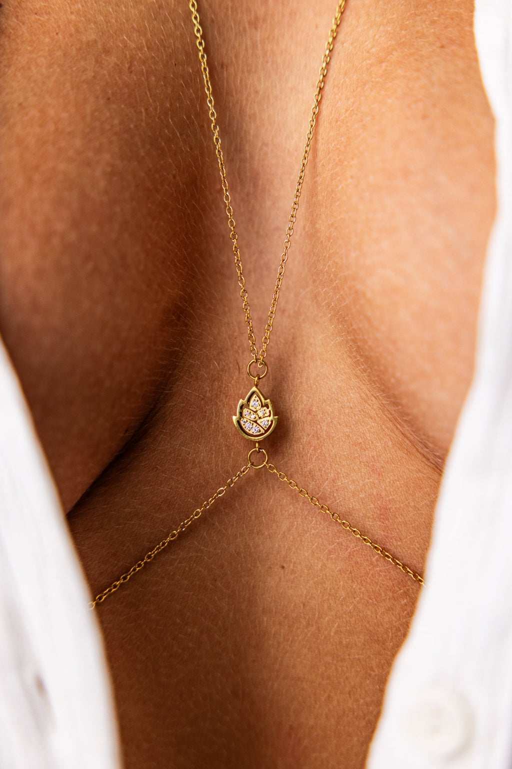 Chaîne de corps dorée | réglable